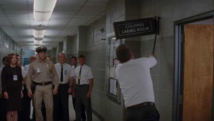 Hidden Figures colorado women bathroom sign coming down