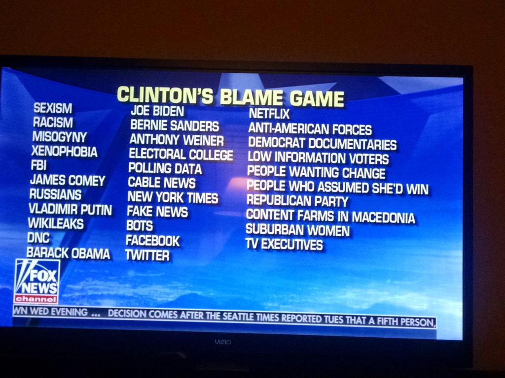 Hillary's Excuses